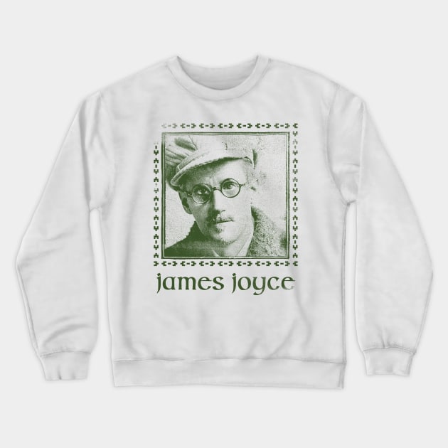 James Joyce // Retro Faded Style Fan Design Crewneck Sweatshirt by DankFutura